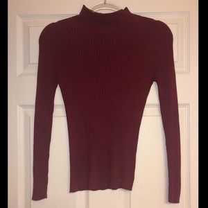Ann Taylor burgundy ribbed sweater